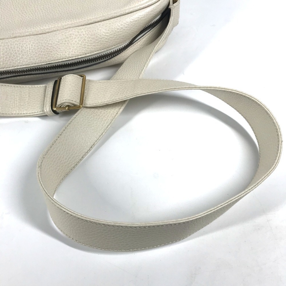 GUCCI White Leather Messenger Shoulder Bag - Picture 13 of 16